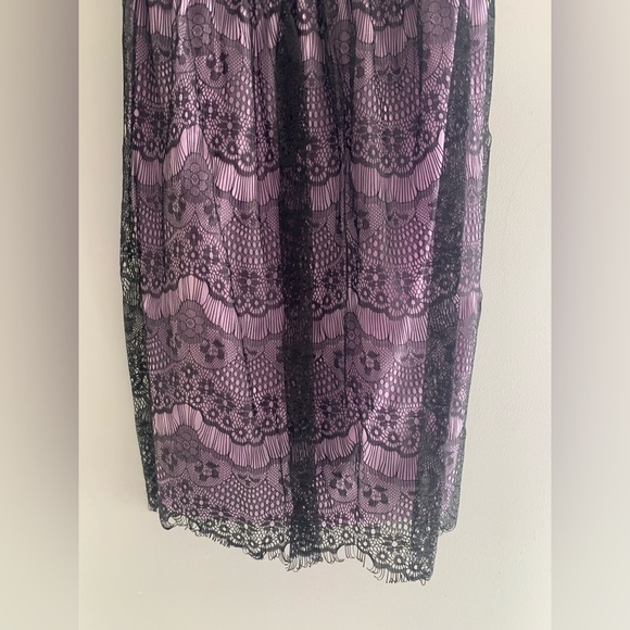 Cacique Womens Purple Black Lace Adjustable Spaghetti Strap Back Clasp Lingerie - Picture 3 of 9